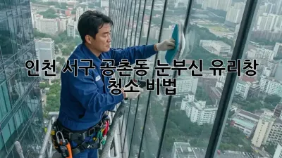 인천 서구 공촌동 ✨눈부신 유리창 청소 비법✨