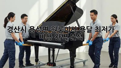 경산시 용성면 원룸이사 용달 최저가 비용 완벽 분석! 🚛
